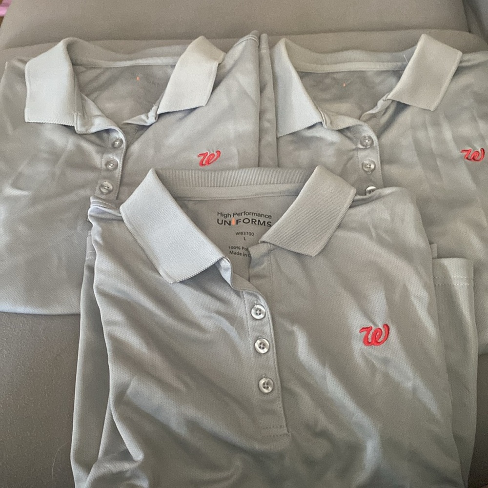 Walgreens grey polo women’s size large x3